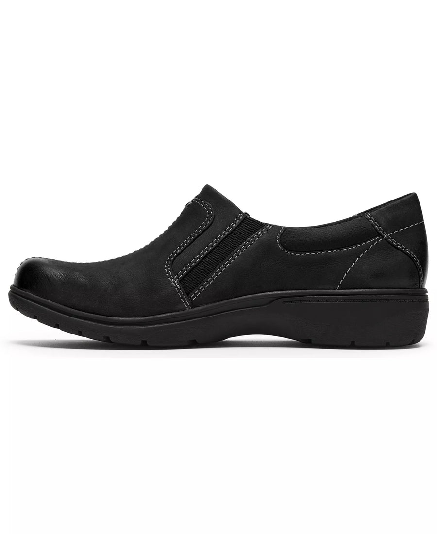 Clarks Women's Carleigh Ease Nubuck Round Toe Flats