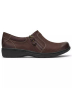 Clarks Women's Carleigh Ease Nubuck Round Toe Flats