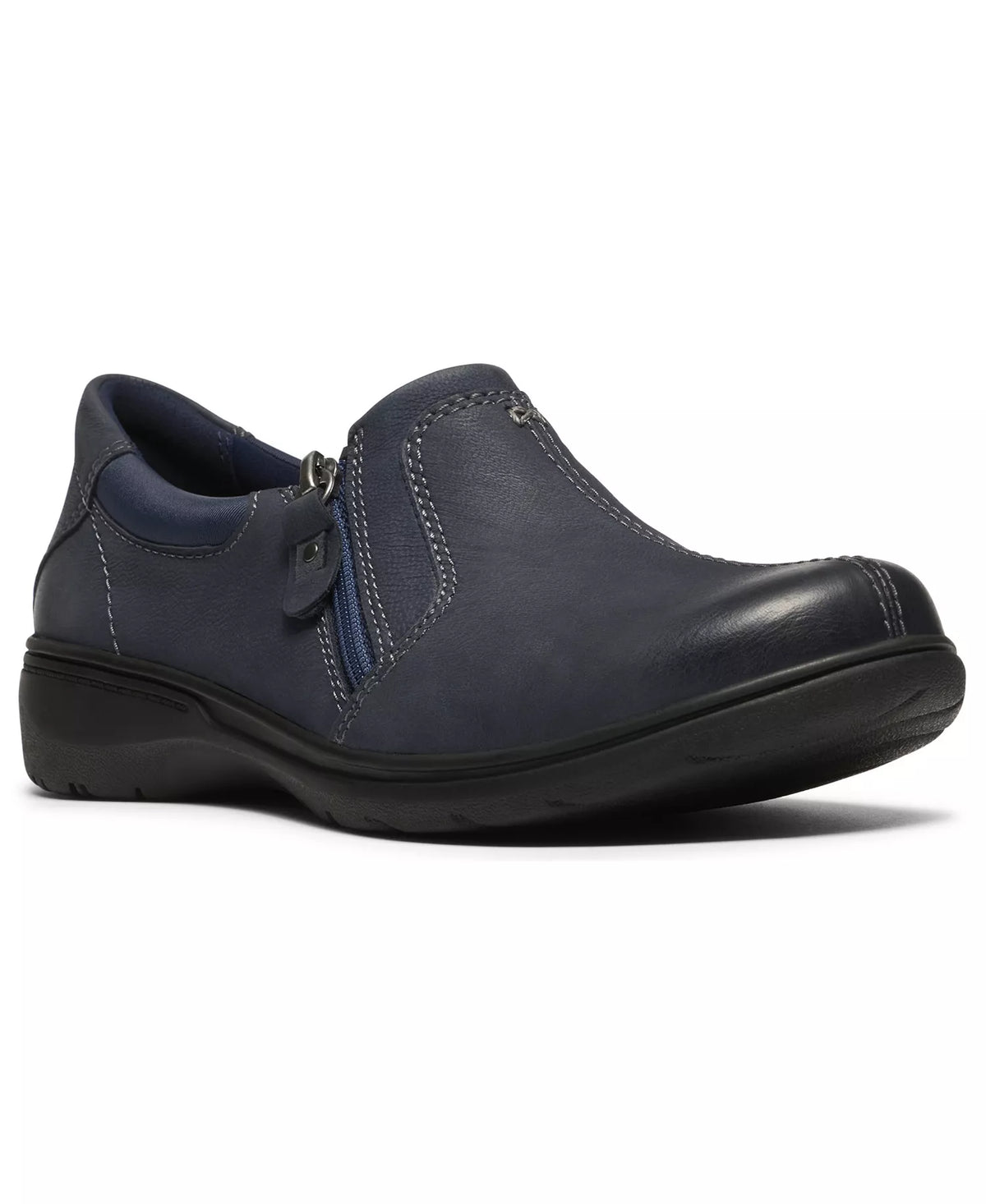 Clarks Women's Carleigh Ease Nubuck Round Toe Flats