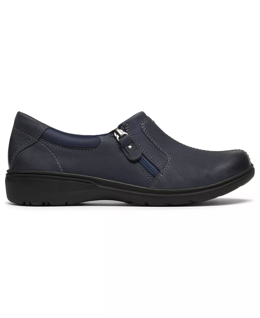 Clarks Women's Carleigh Ease Nubuck Round Toe Flats