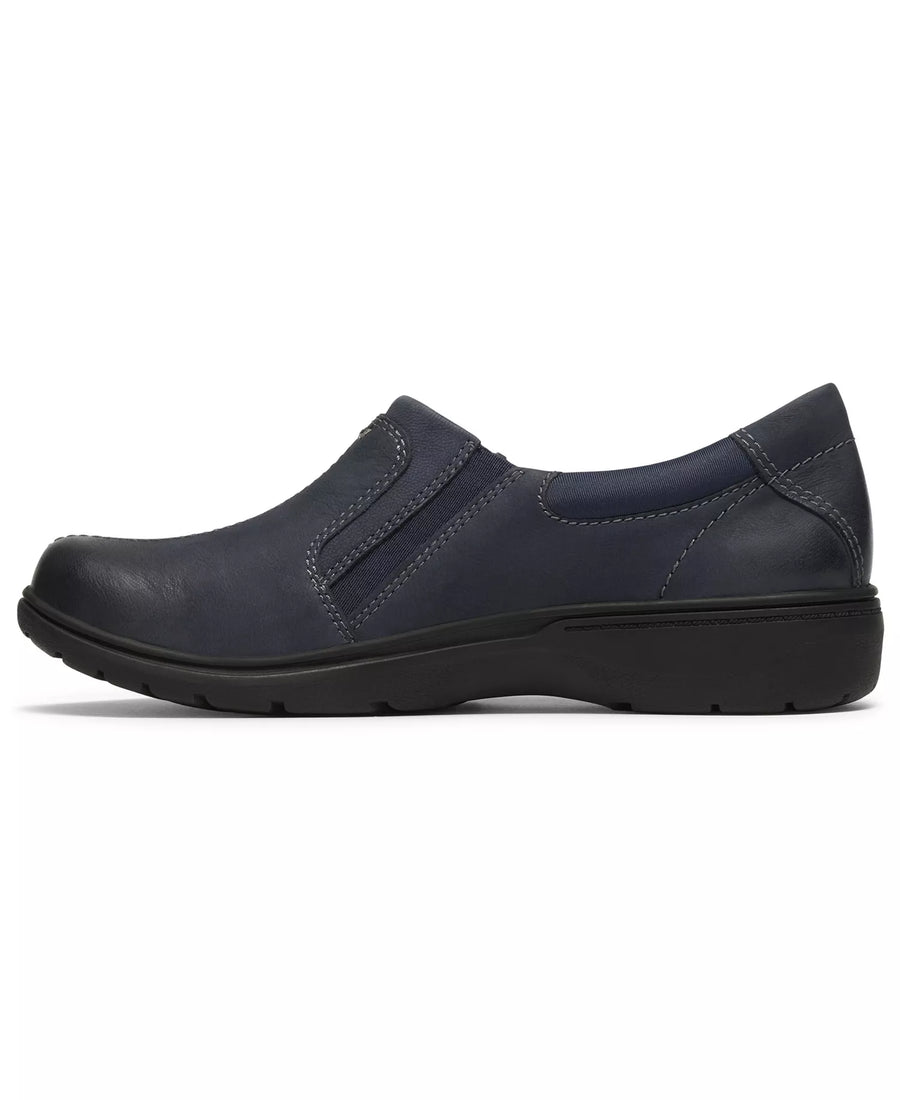 Clarks Women's Carleigh Ease Nubuck Round Toe Flats