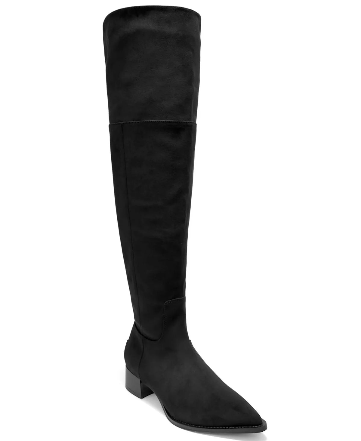 Aerosoles Women's Maven Over-the-Knee Pointed-Toe Block-Heel Faux Suede Boots