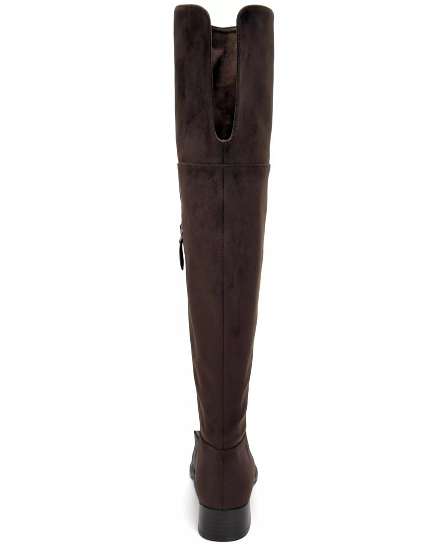 Aerosoles Women's Maven Over-the-Knee Pointed-Toe Block-Heel Faux Suede Boots