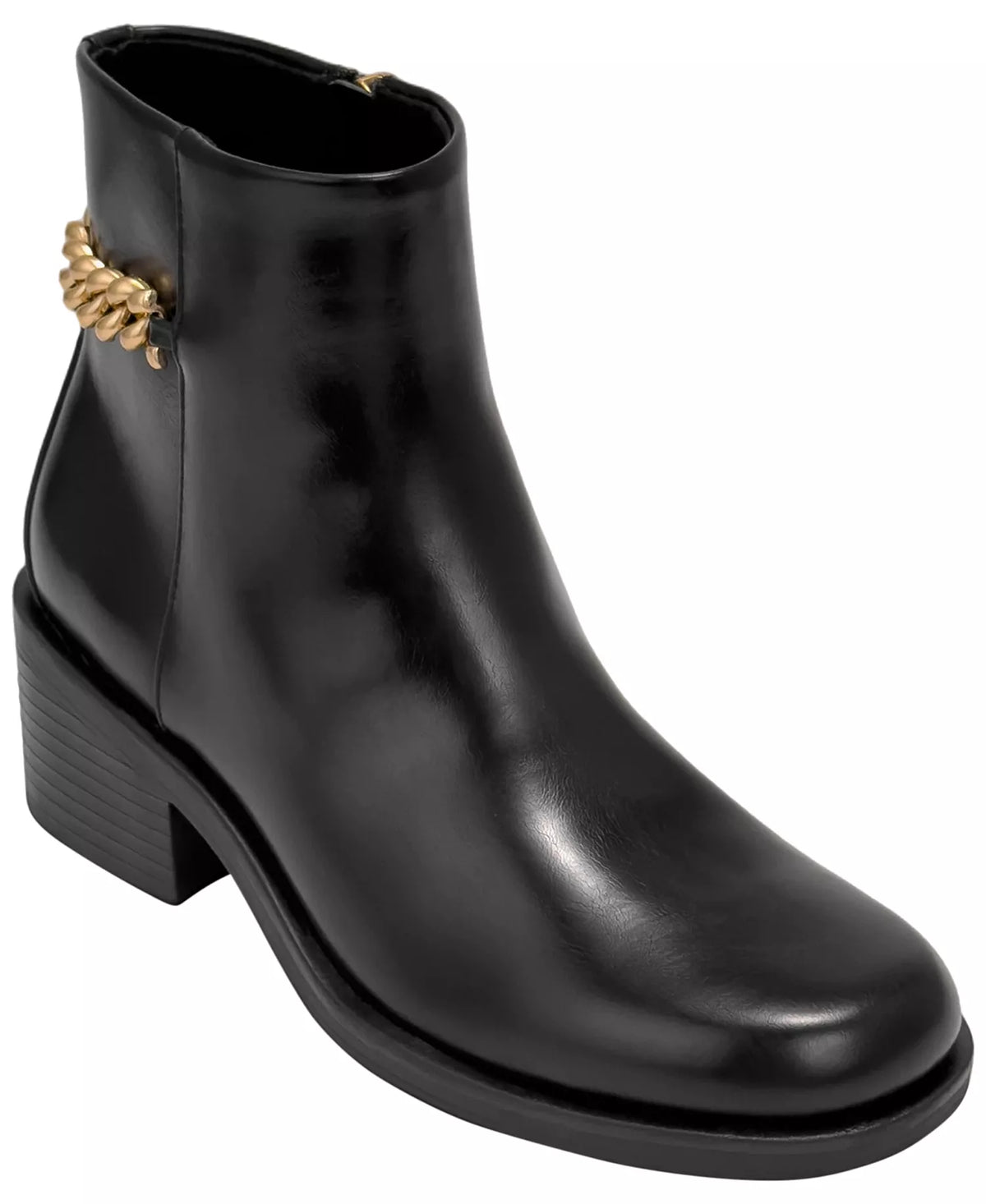 Aerosoles Women's Xia Block-Heel Round-Toe Faux Leather Booties