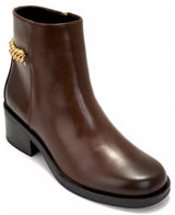 Aerosoles Women's Xia Block-Heel Round-Toe Faux Leather Booties