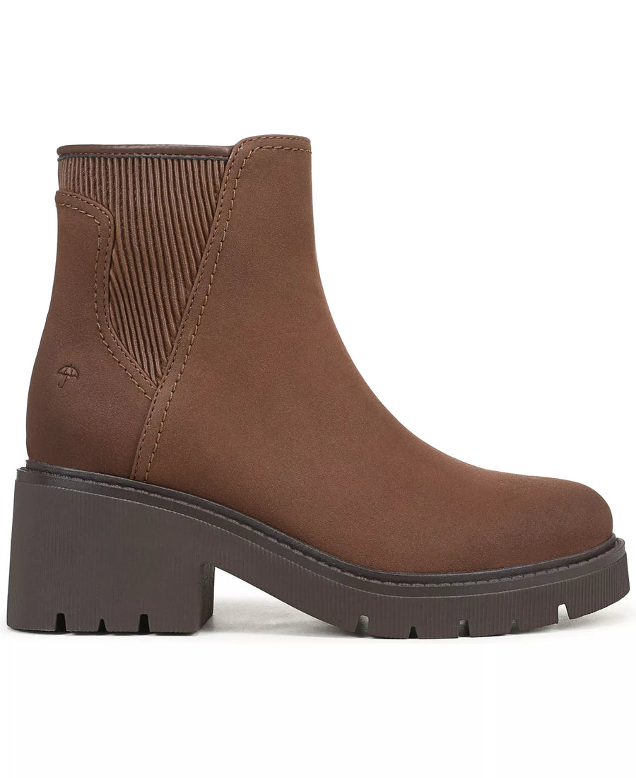 Naturalizer Women's Janet Faux Leather Zip Block Heel Booties