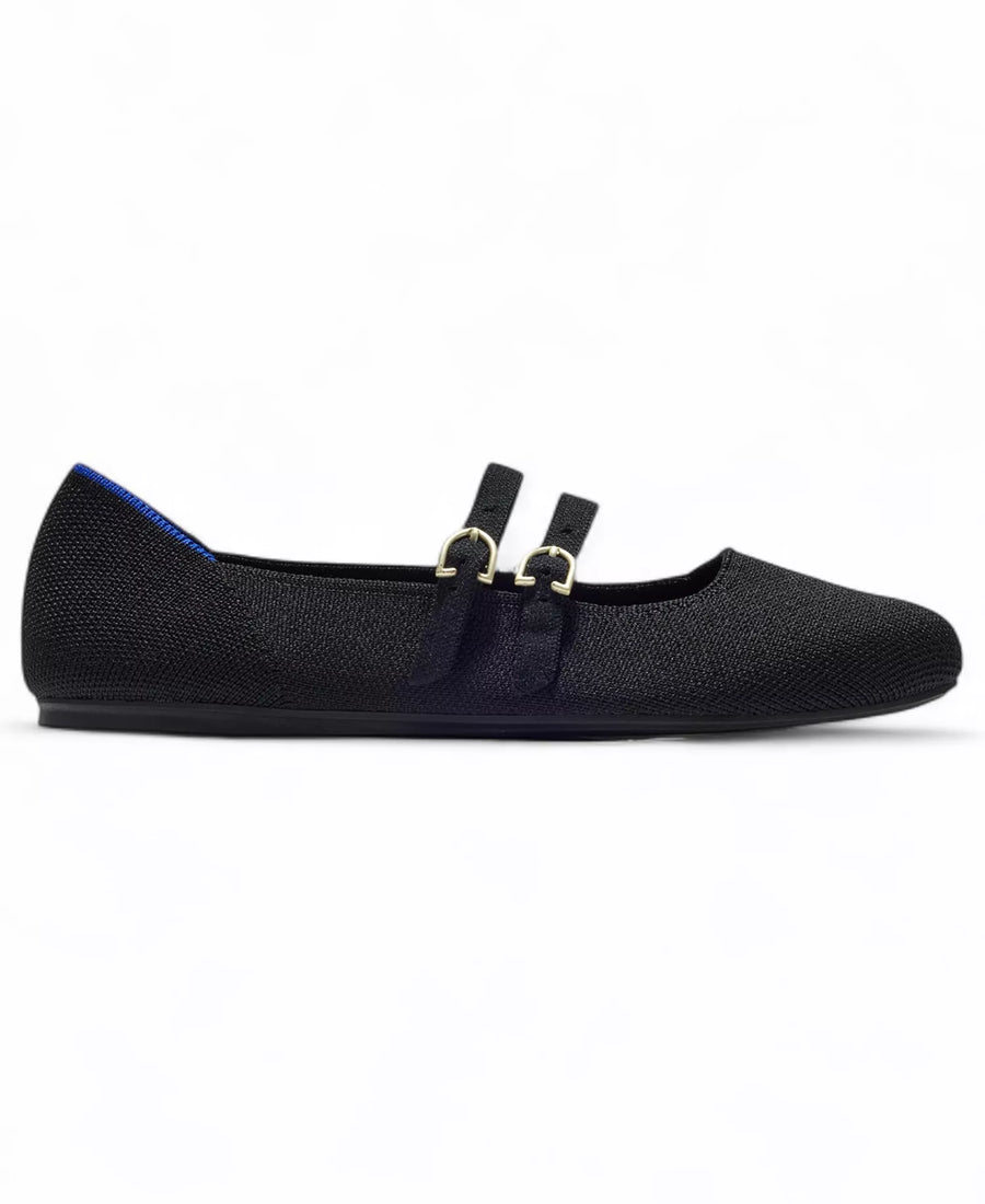 Rothy's Women's Double Buckle Square Toe Adjustable Mary Jane Flats