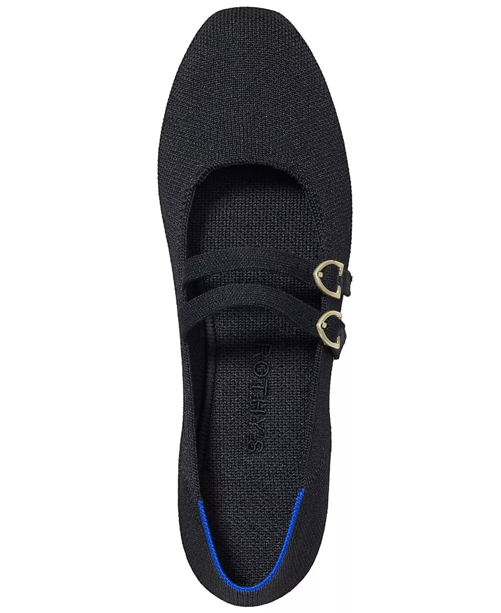 Rothy's Women's Double Buckle Square Toe Adjustable Mary Jane Flats