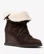Michael Kors MICHAEL Women's Blakely Wedge Shearling-Accented Booties