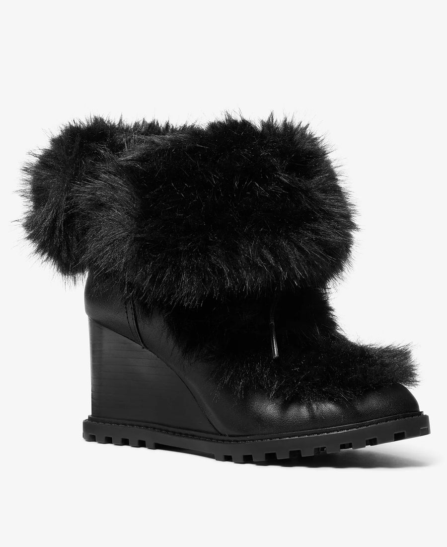 Michael Kors Women's Blakely Wedge Shearling-Accented Booties
