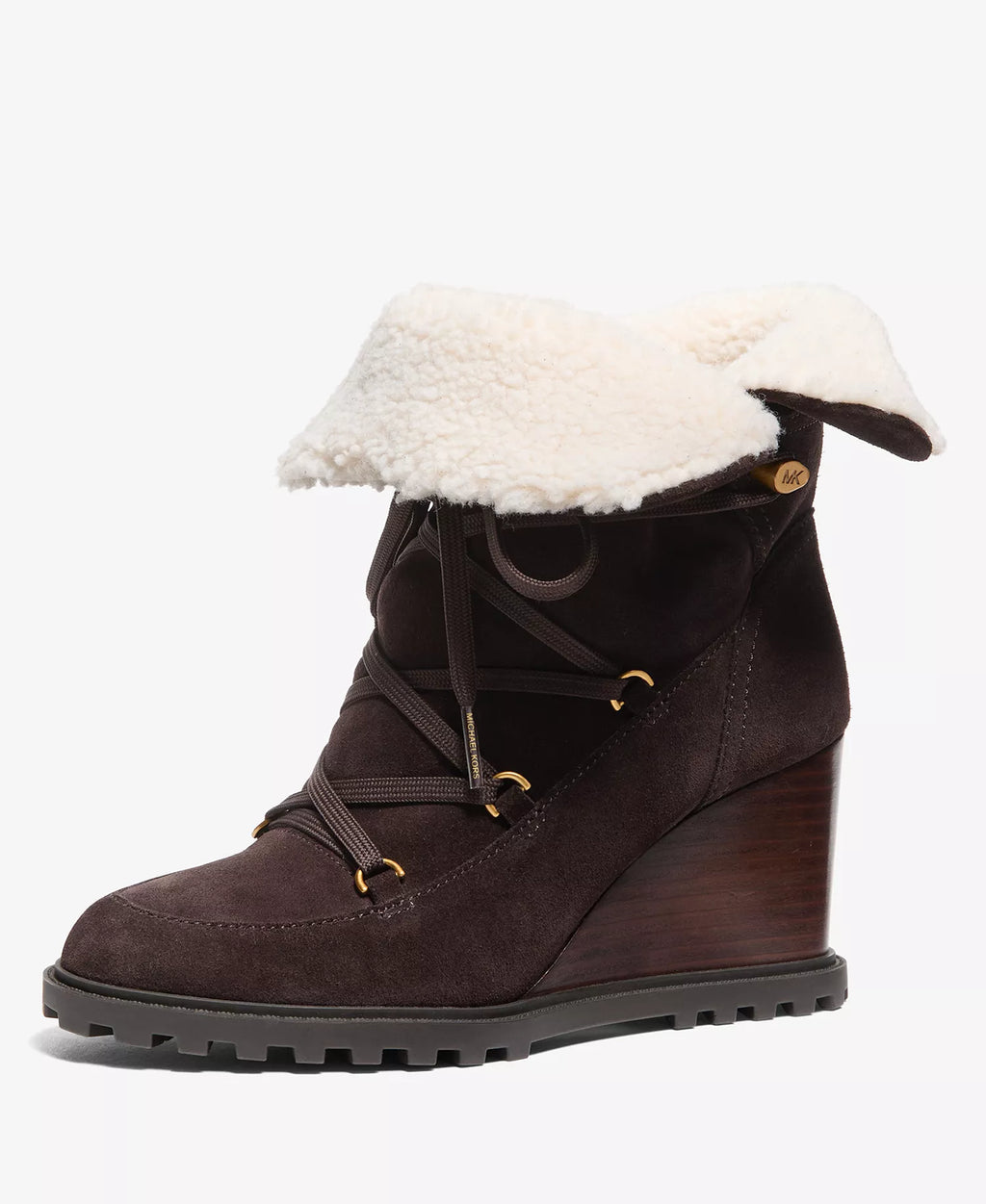 Michael Kors Women's Blakely Wedge Shearling-Accented Booties