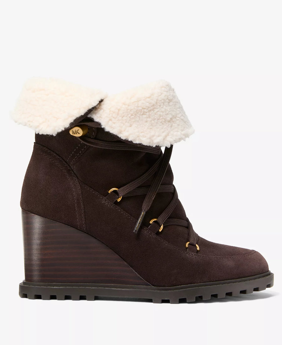 Michael Kors Michael Kors Women's Blakely Wedge Shearling-Accented Booties