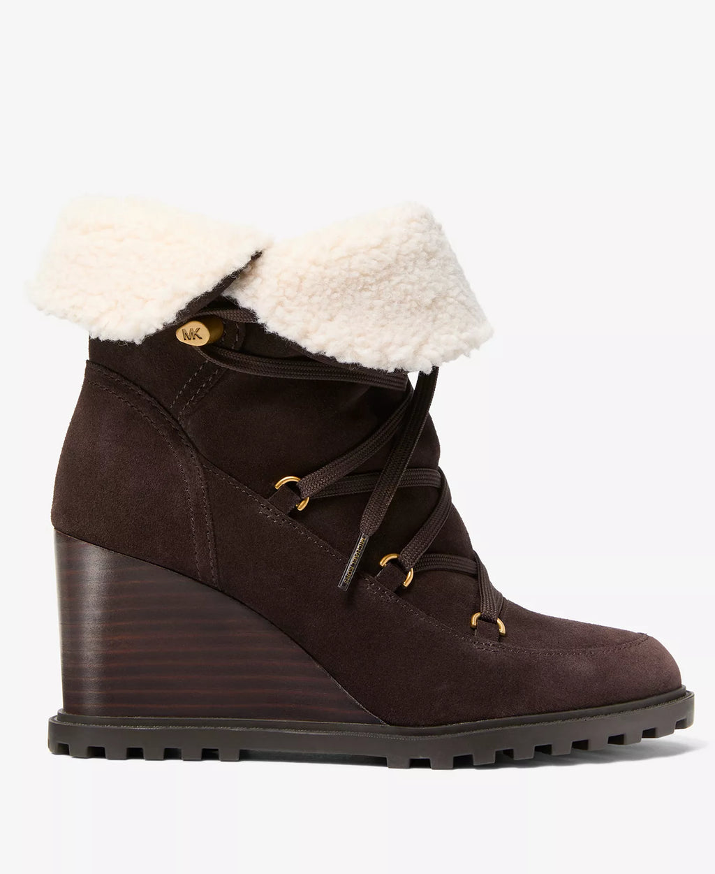 Michael Kors Women's Blakely Wedge Shearling-Accented Booties