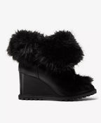 Michael Kors MICHAEL Women's Blakely Wedge Shearling-Accented Booties