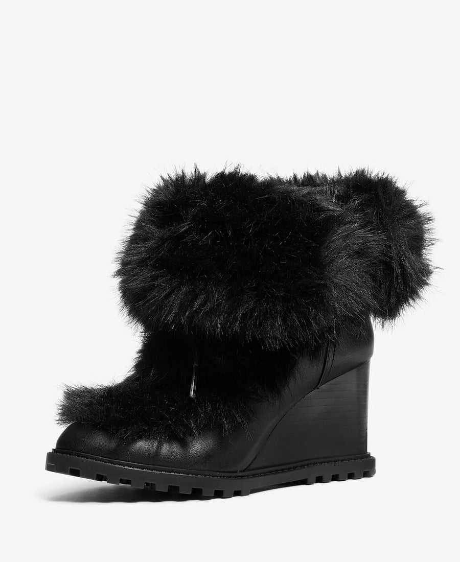 Michael Kors MICHAEL Women's Blakely Wedge Shearling-Accented Booties