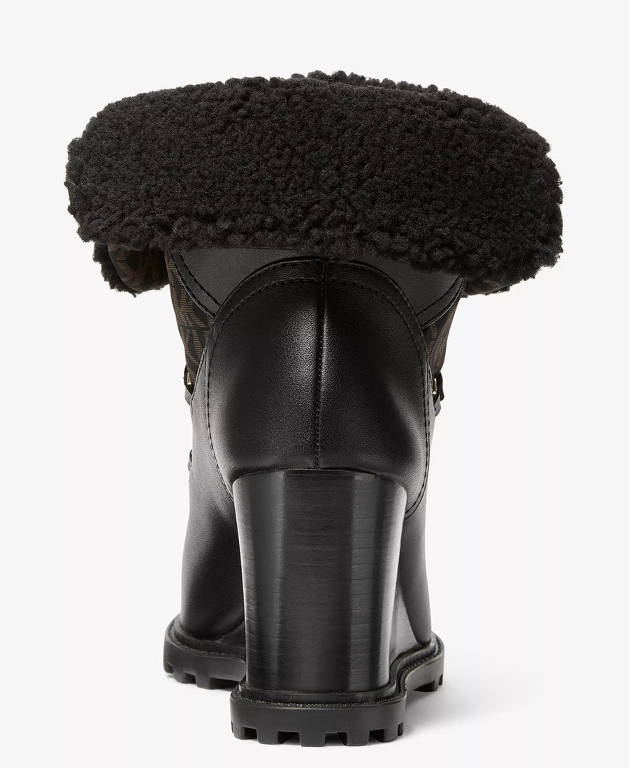 Michael Kors Women's Blakely Wedge Shearling-Accented Booties