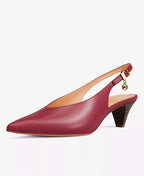 Michael Kors MICHAEL Women's Tonya Slingback Kitten Heel Pointed Toe Pumps