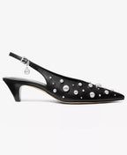 Michael Kors MICHAEL Women's Tonya Slingback Kitten Heel Pointed Toe Pumps