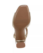 Naturalizer Women's Marlowe Faux Leather Strappy Block Heel Open Toe Sandals
