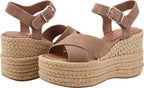 Marc Fisher Pasion Espadrille Ankle Strap Platform Wedge Sandal - Women's