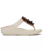 FitFlop Women's Fino Bead Cluster Toe Post Slip-On Sandals