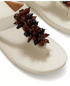 FitFlop Women's Fino Bead Cluster Toe Post Slip-On Sandals