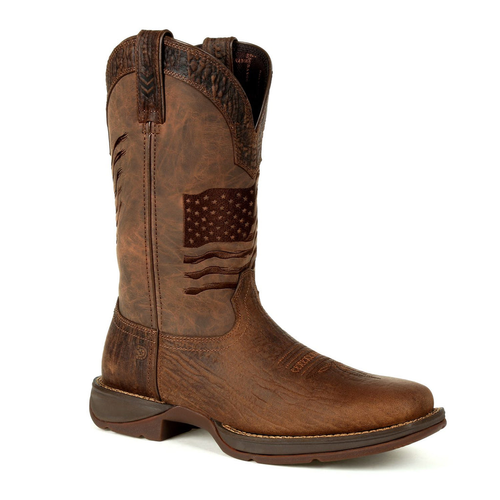 Rebel By Durango Brown Distressed Flag Men's Western Boots