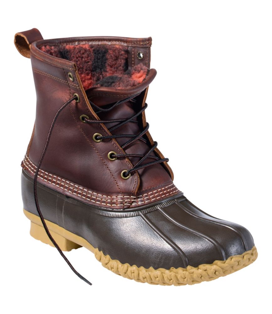 Men'S L.L.Bean Bean Boots, 8" Fleece-Lined Insulated