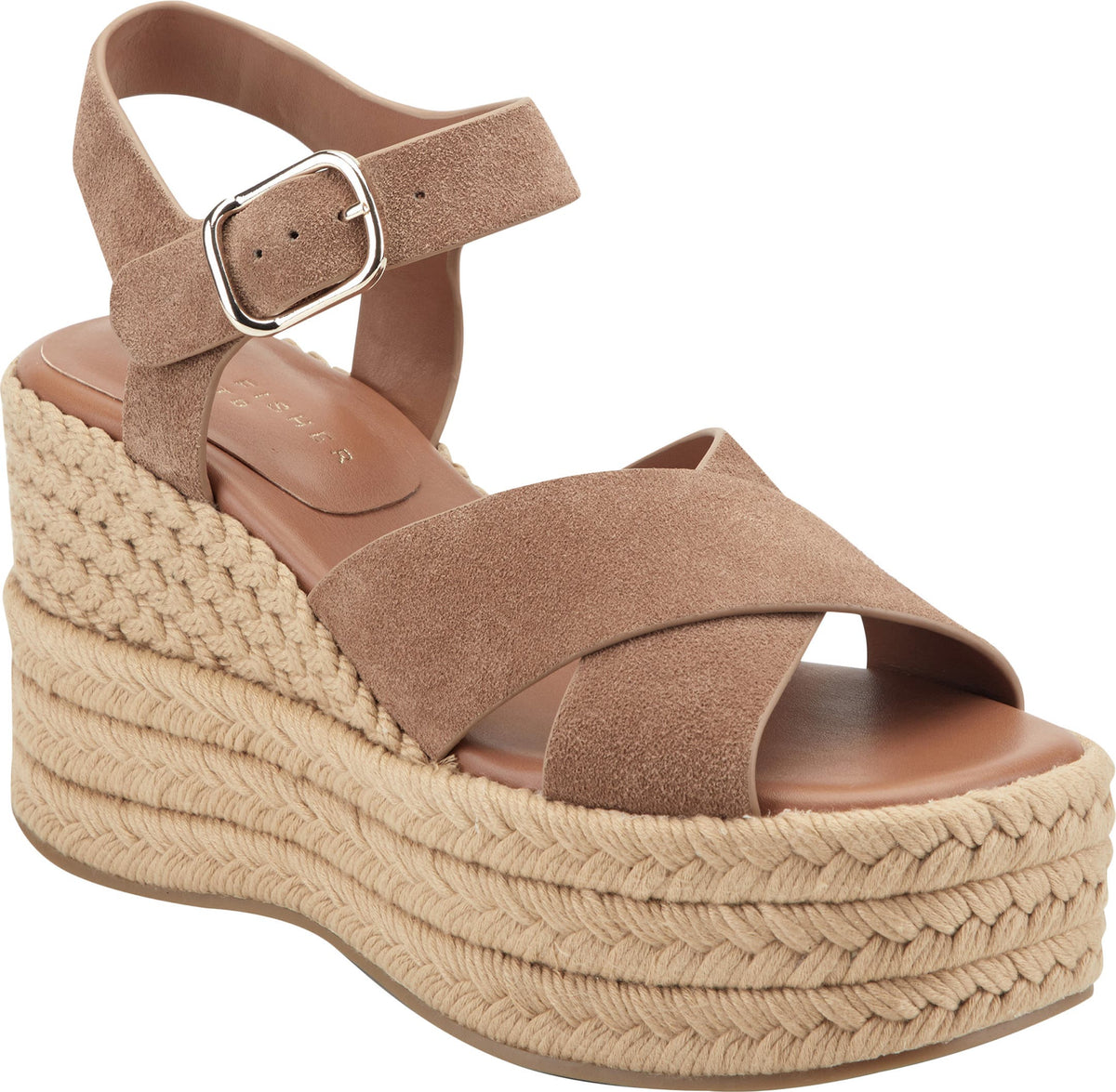 Marc Fisher Pasion Espadrille Ankle Strap Platform Wedge Sandal - Women's