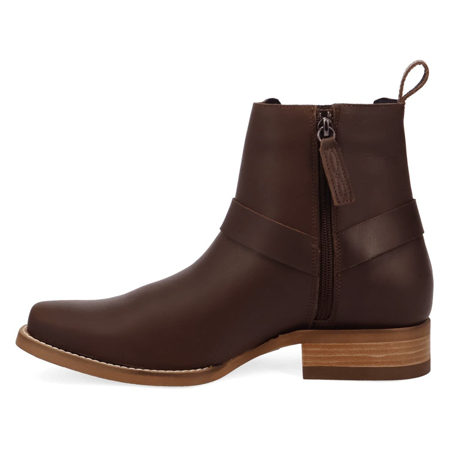 Dingo Rowdy Men's Leather Ankle Boots With Bit Detail