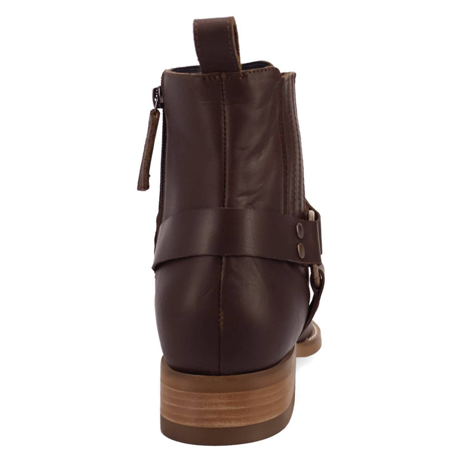 Dingo Rowdy Men's Leather Ankle Boots With Bit Detail