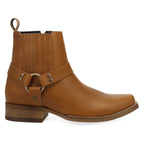 Dingo Rowdy Men's Leather Ankle Boots With Bit Detail