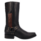 Dingo Patriot Men's Leather Knee-High Boots With Star Detail
