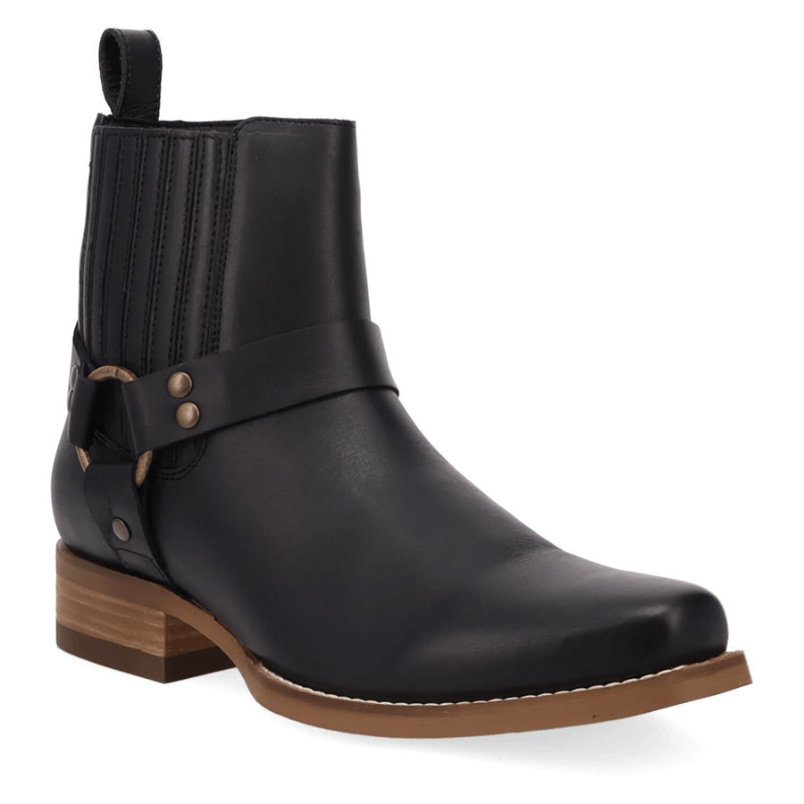Dingo Rowdy Men's Leather Ankle Boots With Bit Detail
