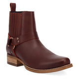 Dingo Rowdy Men's Leather Ankle Boots With Bit Detail