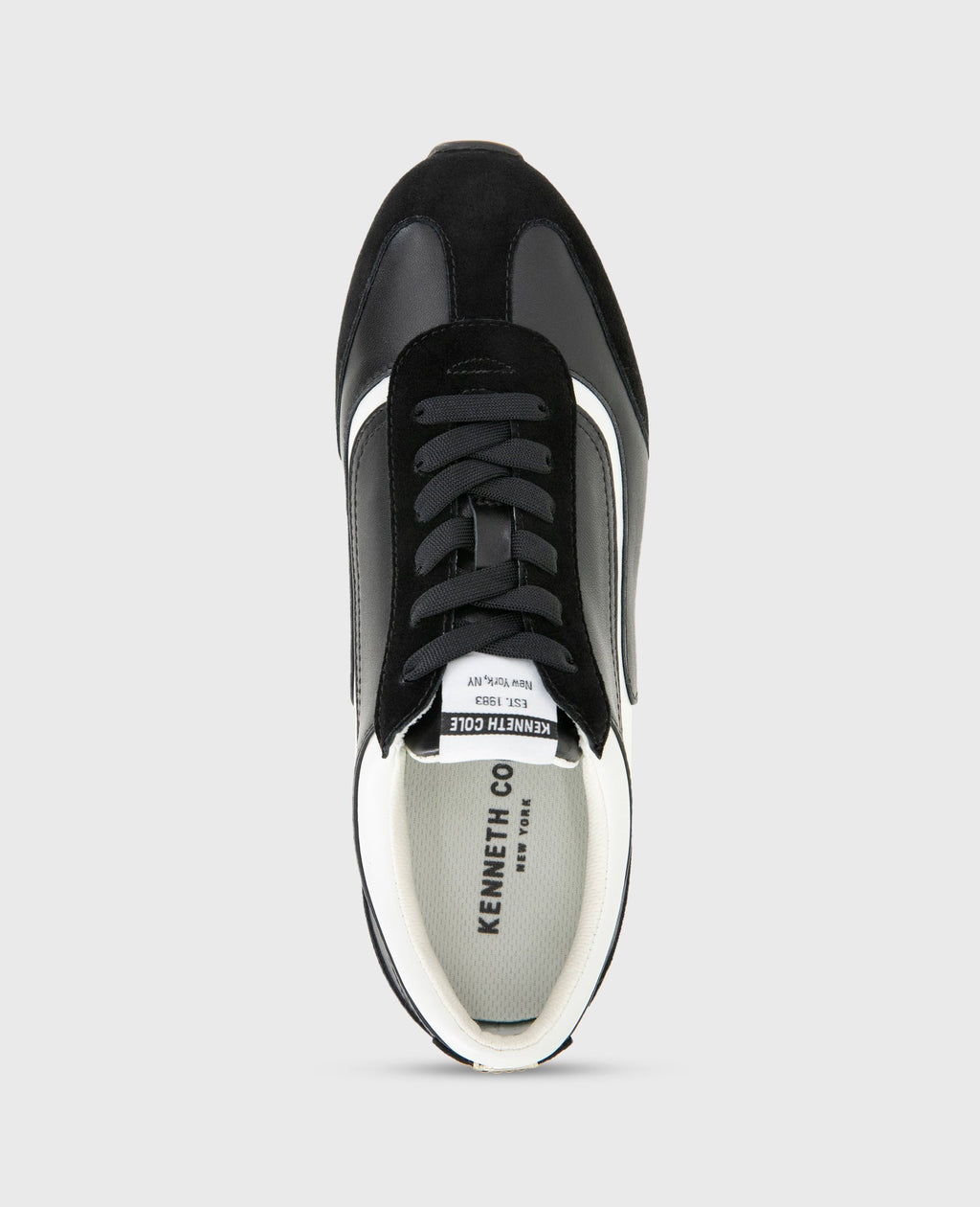 Kenneth Cole Alma Leather Sneakers Black Leather