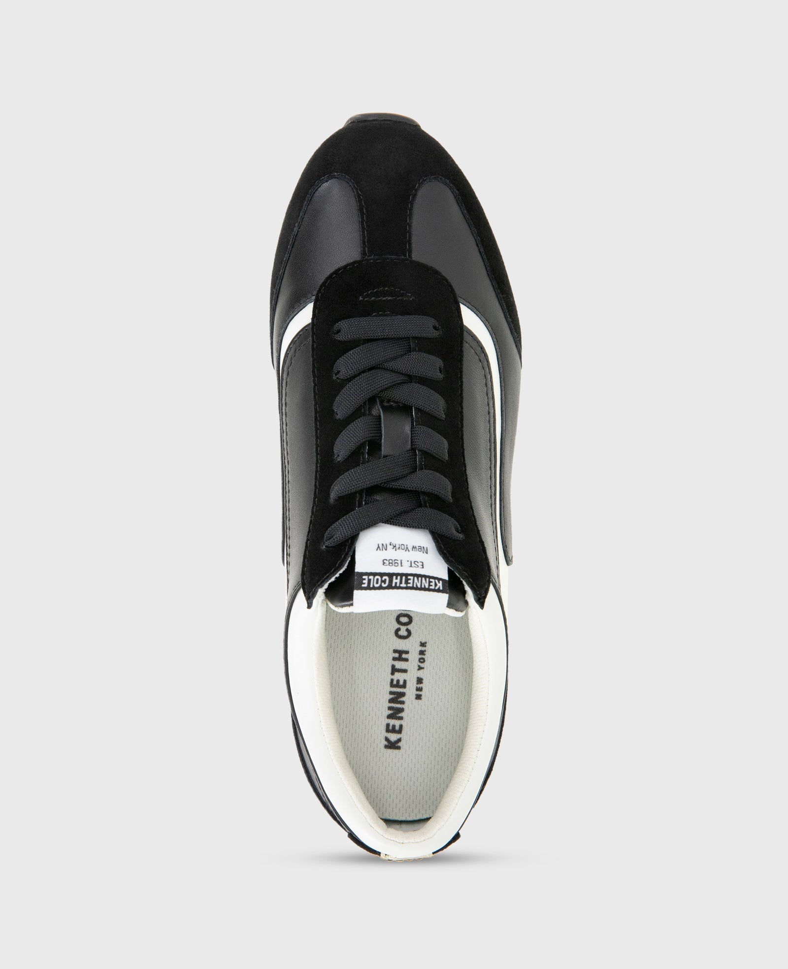 Kenneth Cole Alma Leather Sneakers Black Leather