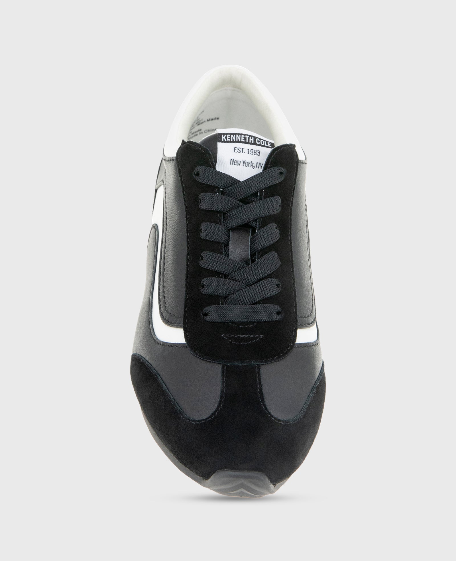 Kenneth Cole Alma Leather Sneakers Black Leather