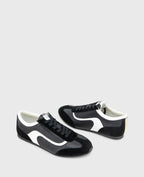Kenneth Cole Alma Leather Sneakers Black Leather