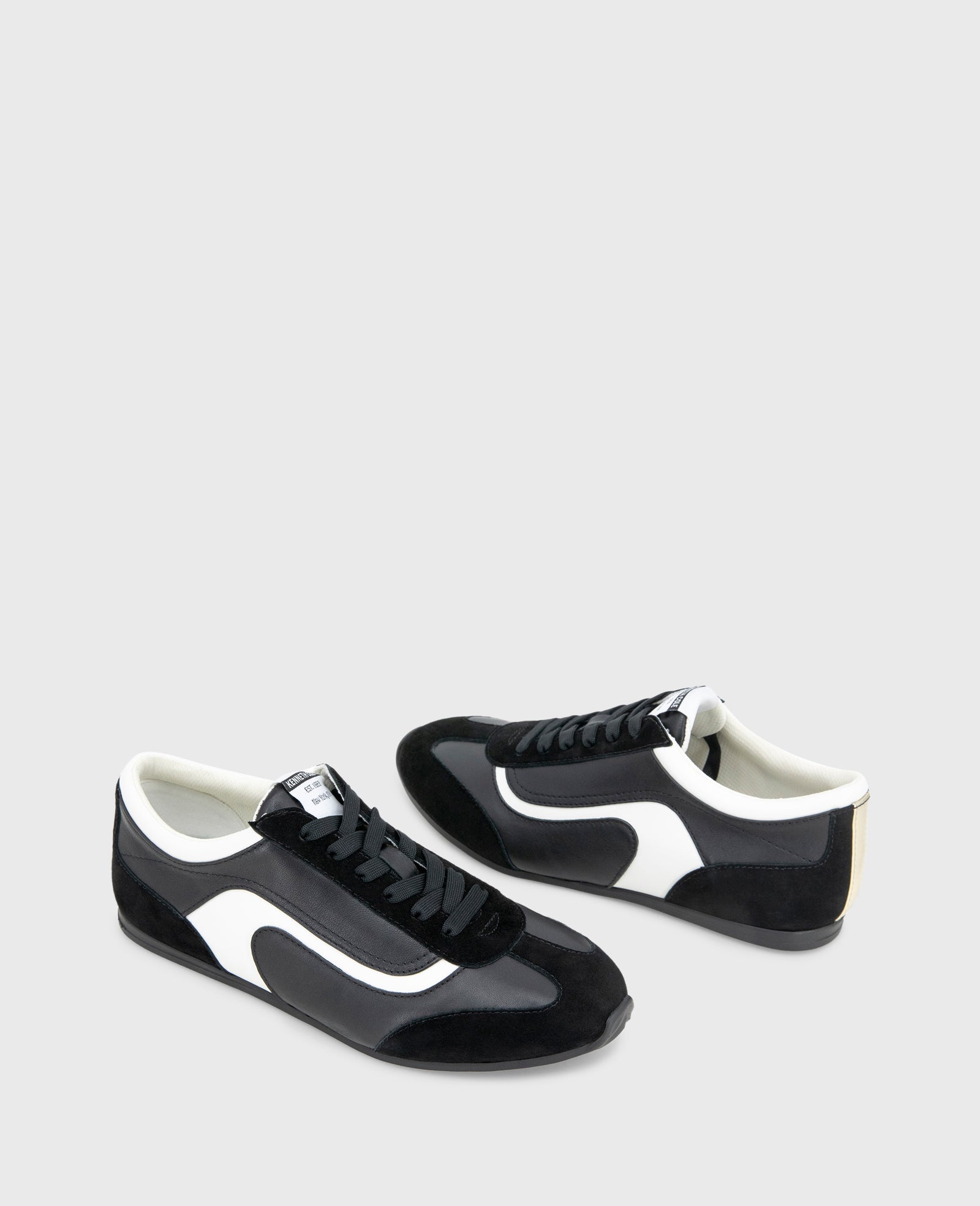Kenneth Cole Alma Leather Sneakers Black Leather
