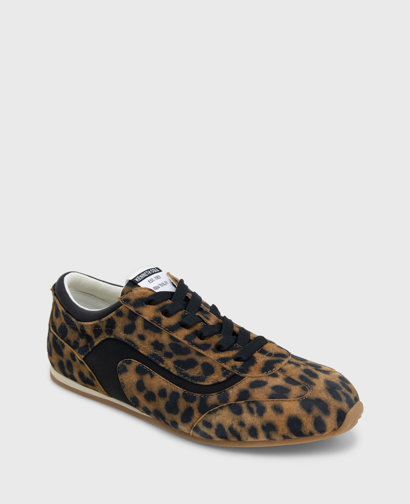 Kenneth Cole Alma Leopard Suede Sneakers Leopard Suede