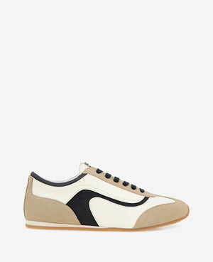 Cream/Black Leather
