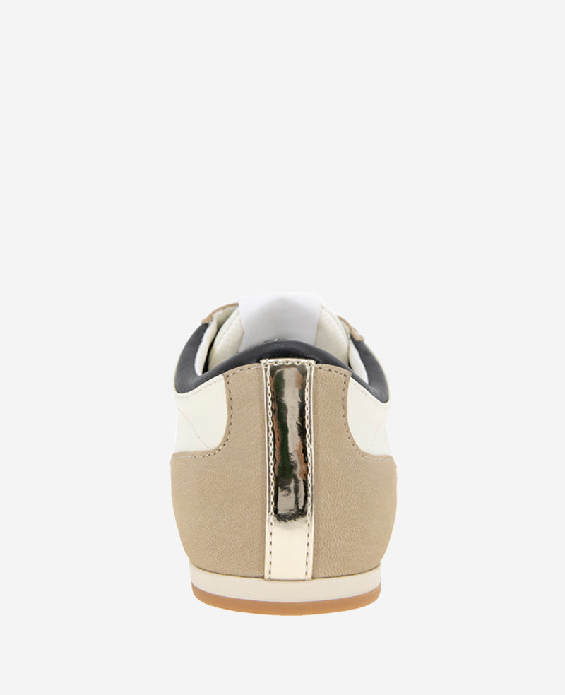 Kenneth Cole Alma Leather Sneakers Cream/Black Leather