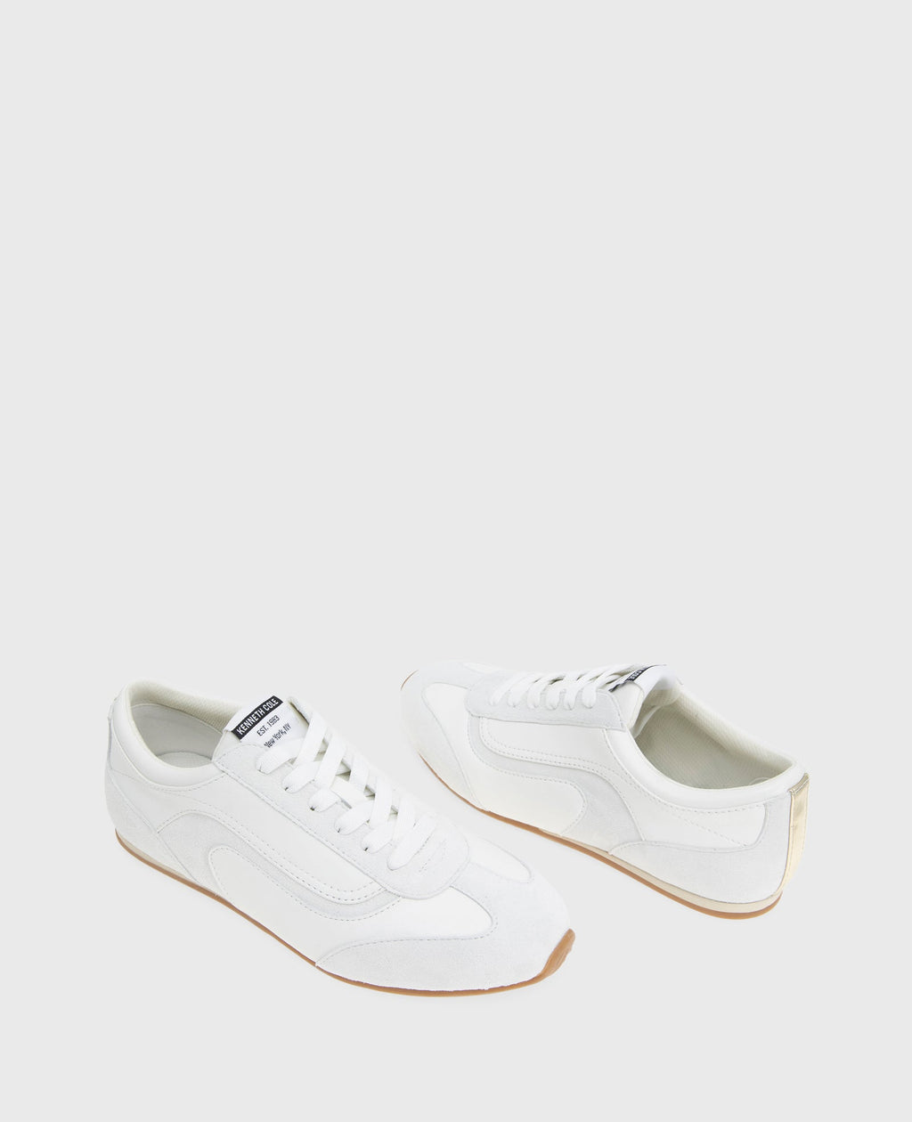 Kenneth Cole Alma Leather Sneakers White Leather
