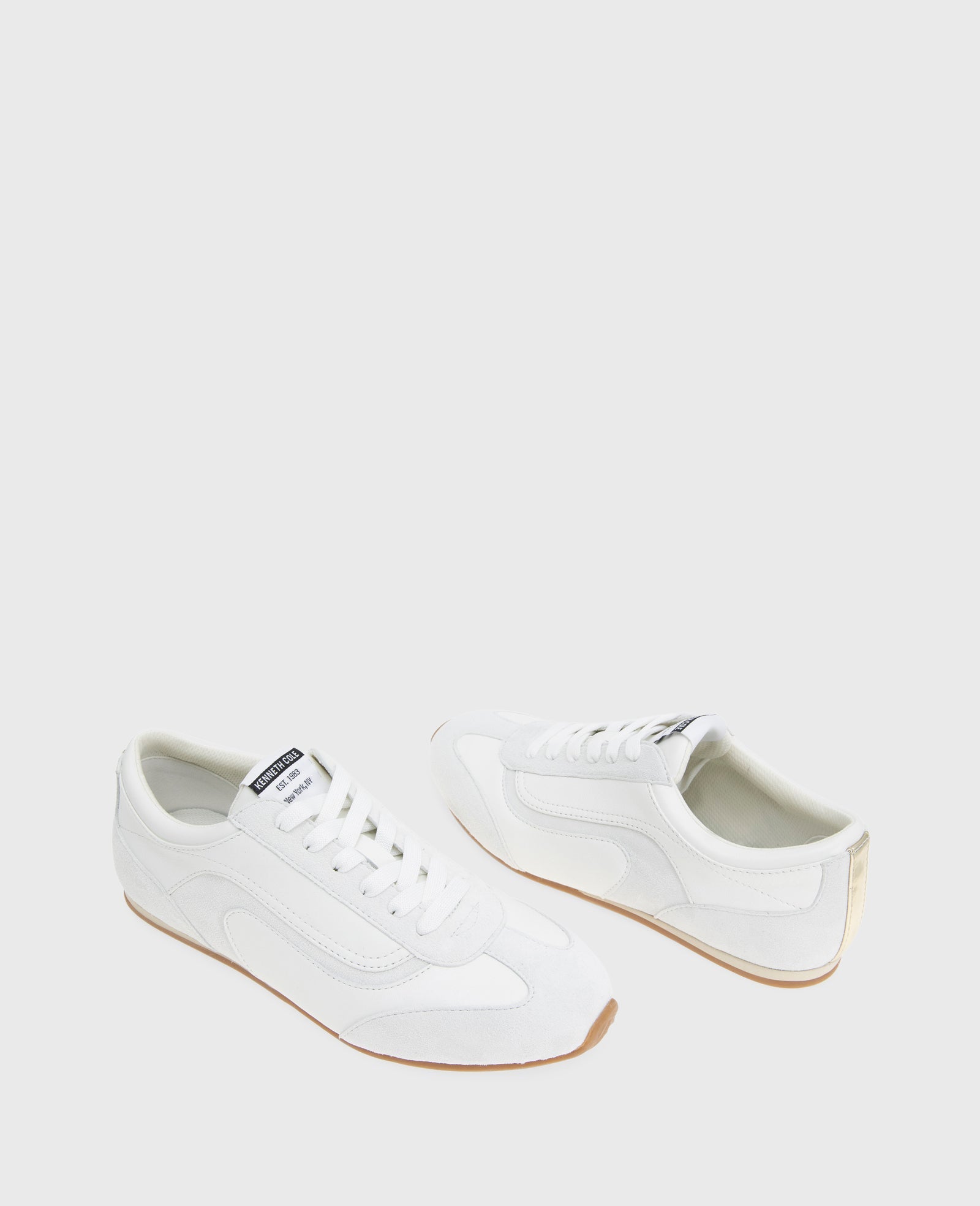 Kenneth Cole Alma Leather Sneakers White Leather