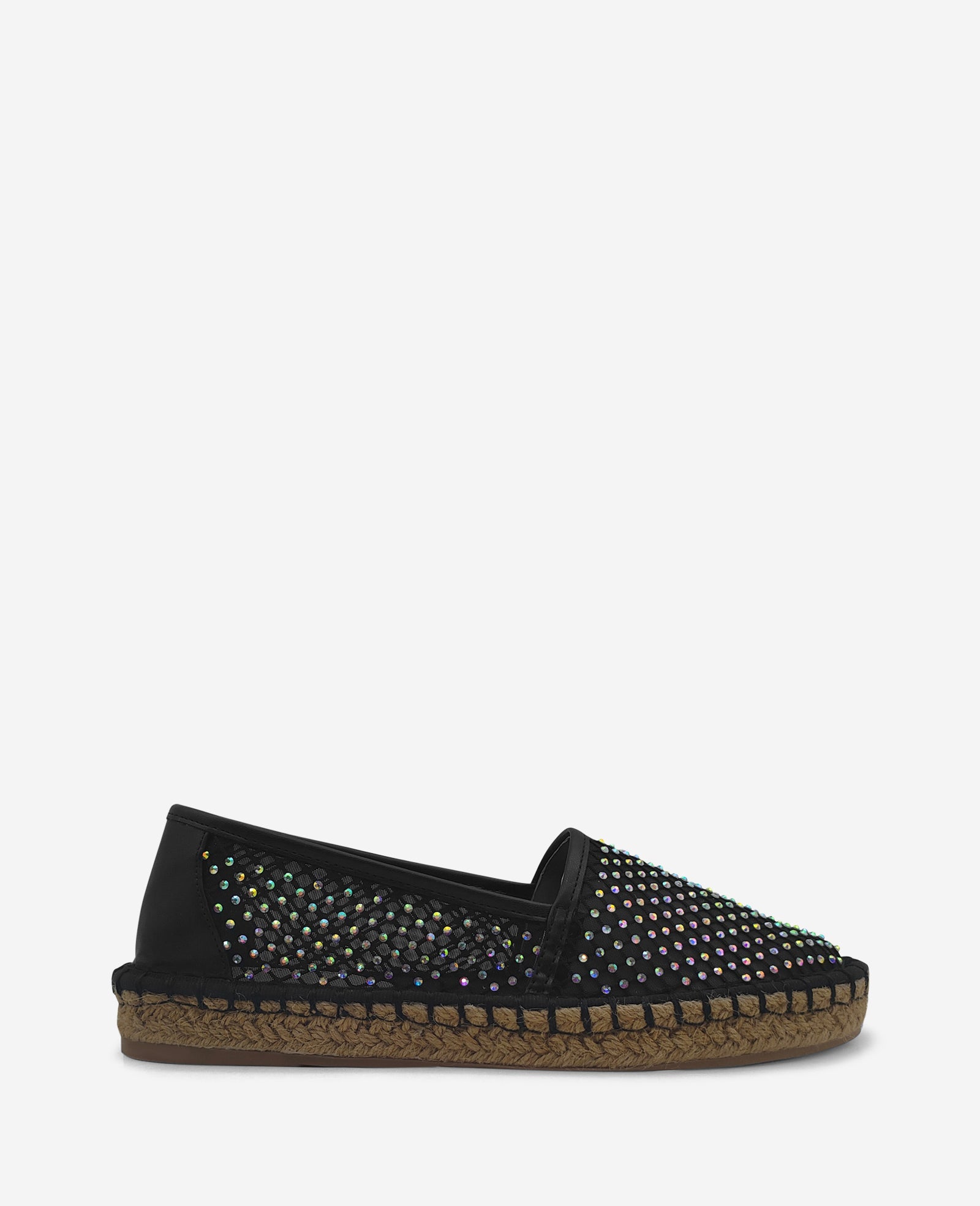 Kenneth Cole Reaction - Bonne Crystal Mesh Espadrilles Black Crystal Mesh