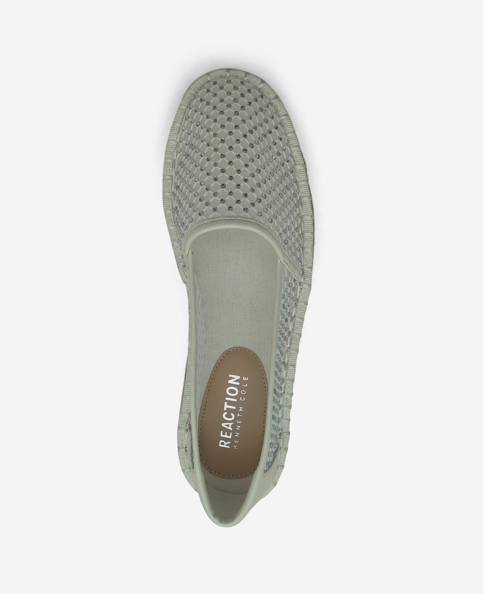 Kenneth Cole Reaction - Bonne Crystal Mesh Espadrilles Cream Crystal Mesh
