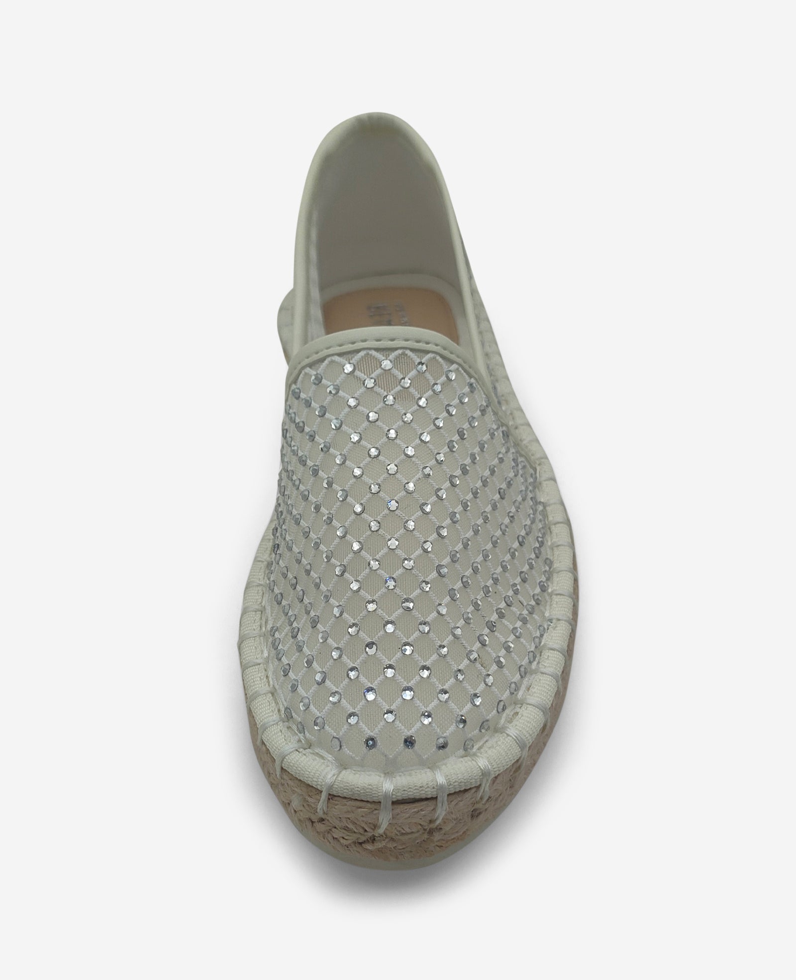 Kenneth Cole Reaction - Bonne Crystal Mesh Espadrilles Cream Crystal Mesh