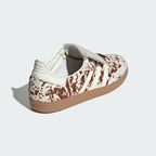 Women's Adidas Cow Print Samba Long Tongue Shoes