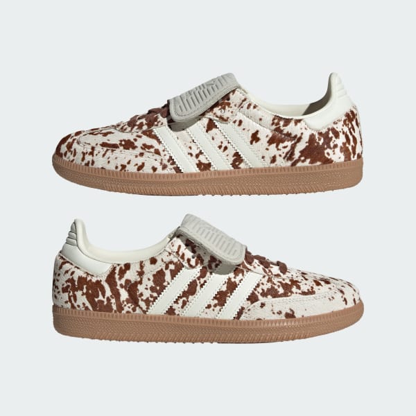 Women's Adidas Cow Print Samba Long Tongue Shoes